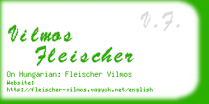 vilmos fleischer business card